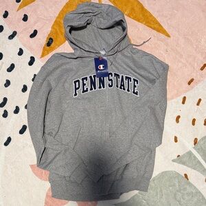 Champion Gray Penn State Zip-Up Hoodie